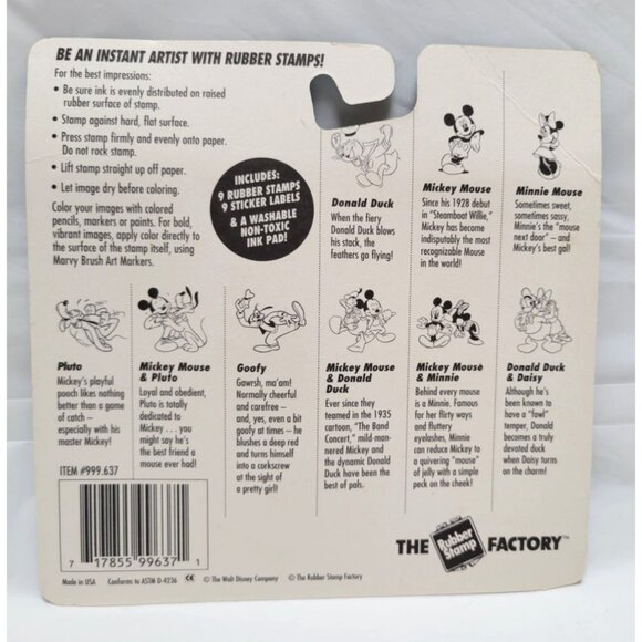 The Rubber Stamp Factory Mickey Unlimited Mickey Mouse Friends Stamper Kit NOS - Picture 6 of 6